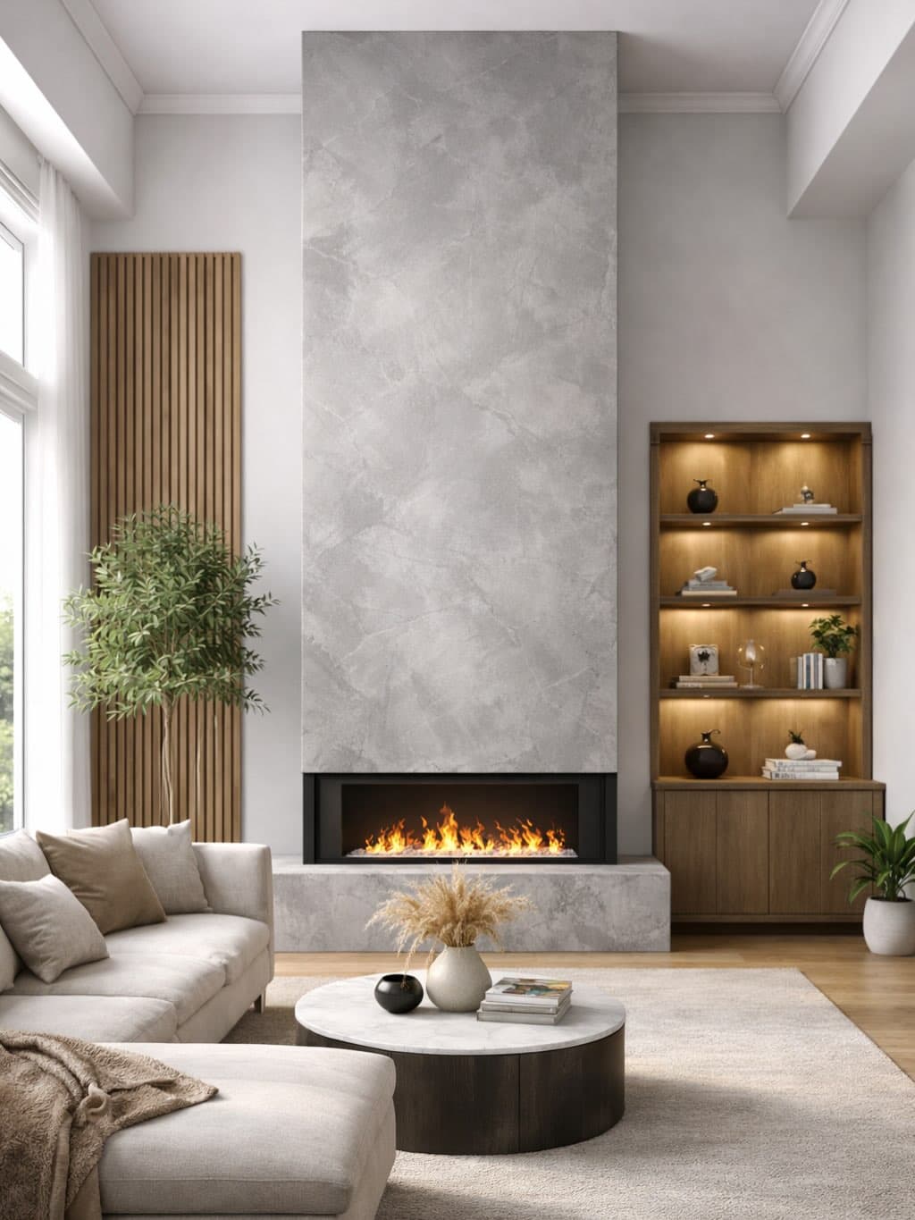 Modern Living Room Fireplace